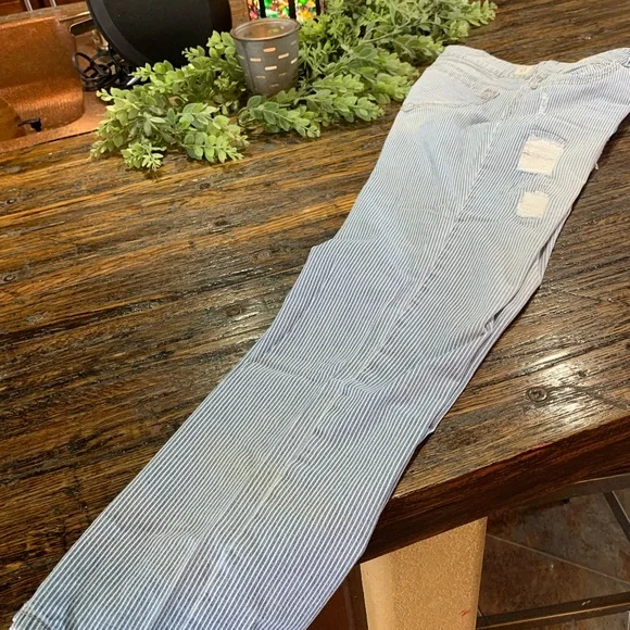 Democracy Jeans Striped Distressed 12 Girlfriend NWOT Cute Boho See - Picture 16 of 16